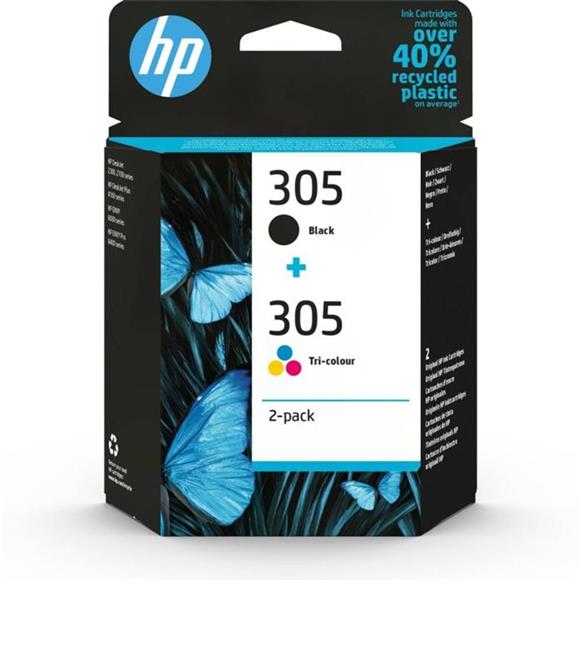 HP 305 Black-Color Siyah-Renkli Multi Paket 6ZD17AE