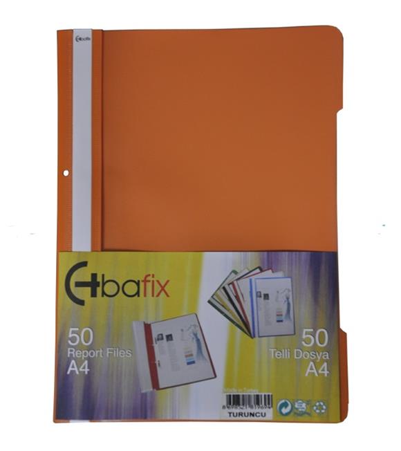 Bafix Telli Dosya Plastik XL Turuncu A4