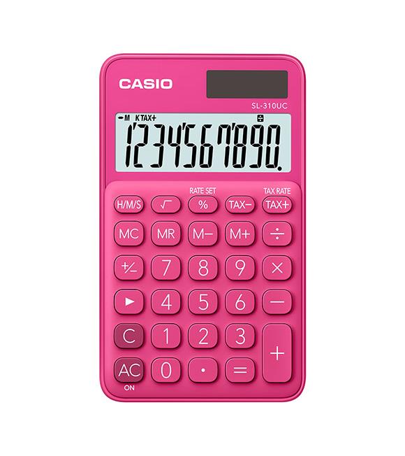 Casio SL-310UC-RD Cep Tipi 10 Hane Koyu Pembe Hesap Makinesi