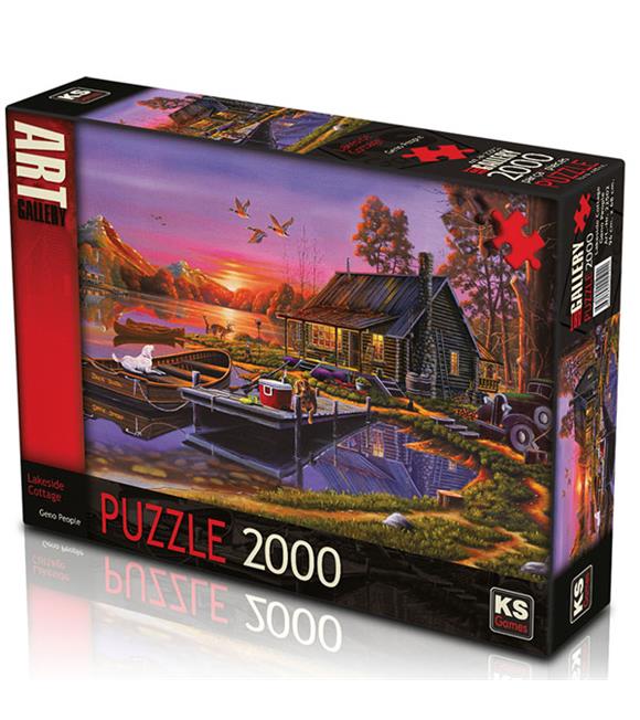 Ks Games Puzzle 2000 Parça Lakeside Cottage