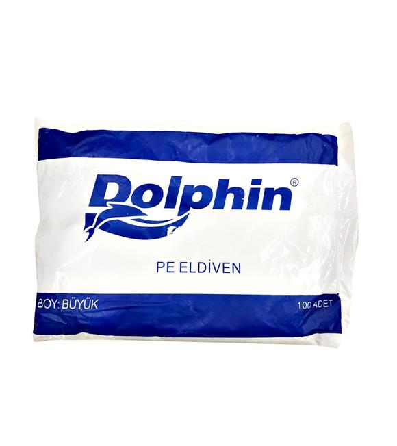 Dolphin 100lü Tek Kullanımlık Pe Eldiven Large