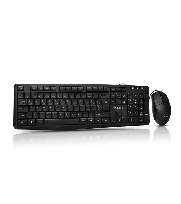 Dark DK-AC-KM1050 Türkçe Q Kablolu Ev & Ofis Slim Klavye & Mouse Set