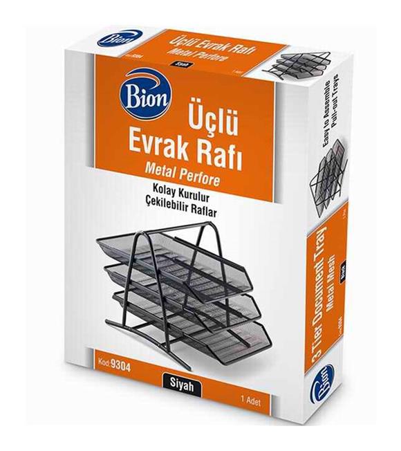 Bion Evrak Rafı Perfore 3 Lü Siyah 9304