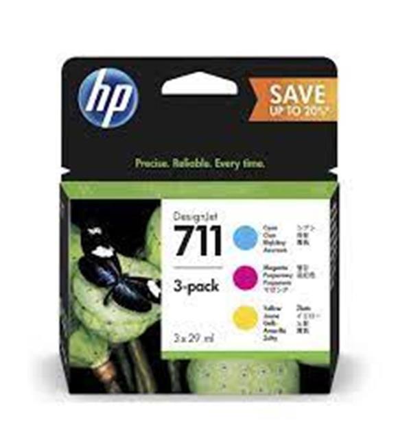 HP 711 Multipack Cyan-Magenta-Yellow 29ML 3lü Plotter Kartuş Seti P2V32A