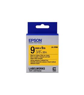 Epson LK-3YBW Güçlü Yapışkanlı Sarı Üzeri Siyah 9mm 9Metre Etiket