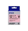 Epson LK-4PBK Pembe Üzeri Siyah Kurdele 12mm 9 Metre