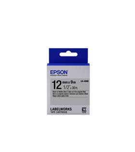Epson LK-4SBE Gümüş Üzeri Siyah 12mm 9Metre Etiket