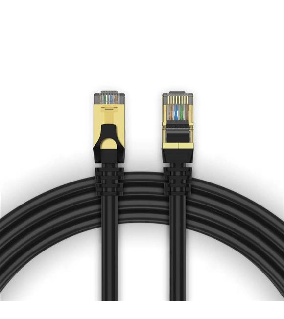 Qgeem QG-OT0601 1mt Cat6 CU AWG24-7 UTP Siyah Network Kablosu