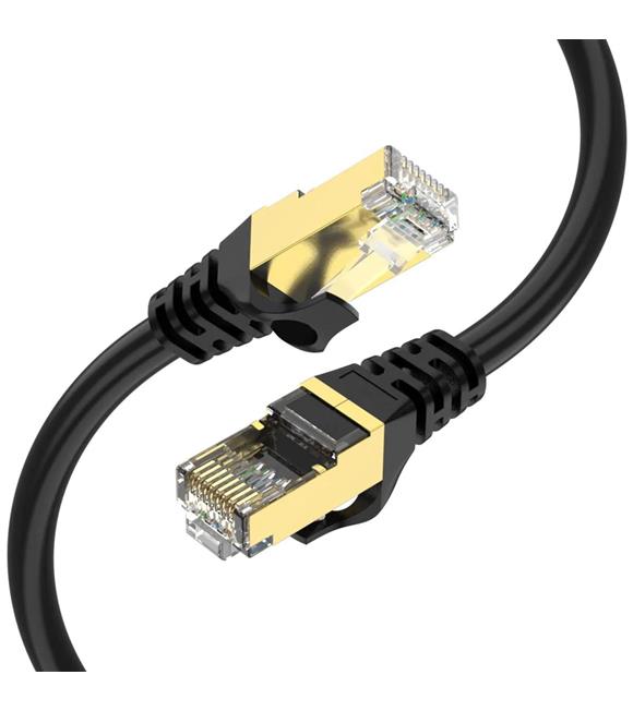 Qgeem QG-OT0610 10mt Cat6 CU AWG24-7 UTP Siyah Network Kablosu