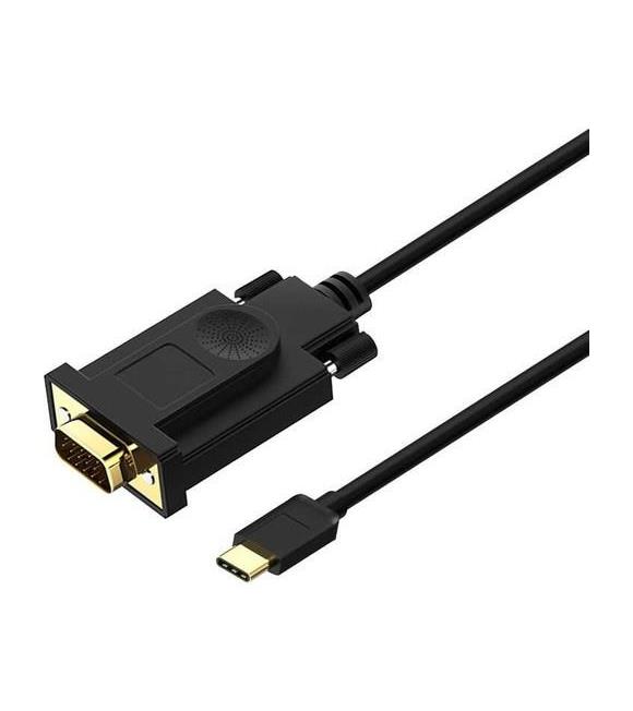 Qgeem QG-UA17 1.8m USB Type-C to Erkek VGA Kablo