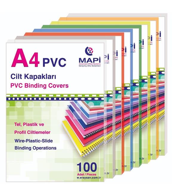 Mapi Cilt Kapağı Plastik Opak A4 160 MIC Mavi