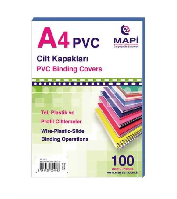 Mapi Cilt Kapağı Plastik Opak A4 160 MIC Beyaz 204 02 00