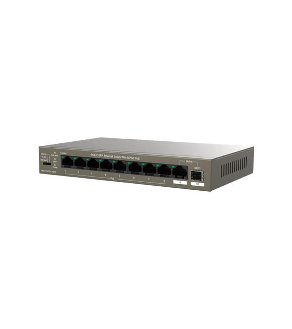 Tenda TEG1110PF-8-102W 9 Port 8 Port Poe+ 10-100-1000 Switch + 1 Port Uplink + 1 Port SFP