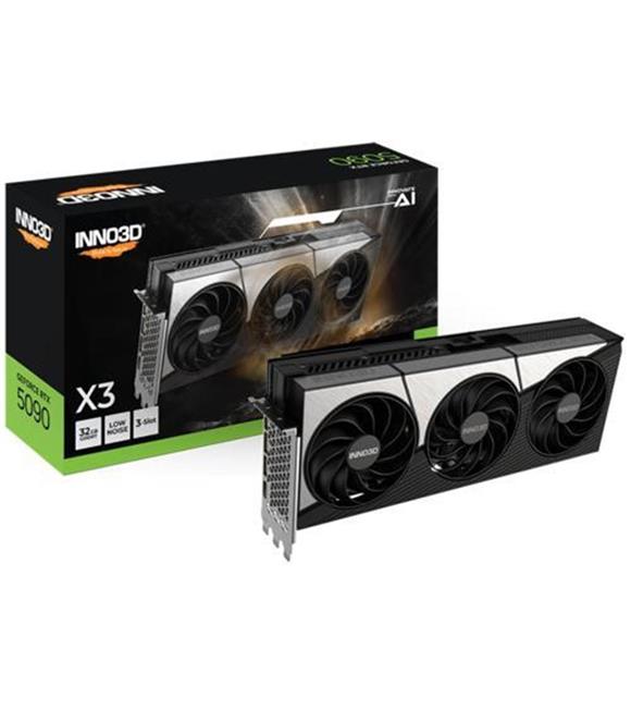Inno3D RTX5090 x3 32GB 512Bit GDDR73xDP, HDMI, DLSS 4, NVIDIA Reflex 2 Ekran Kartı
