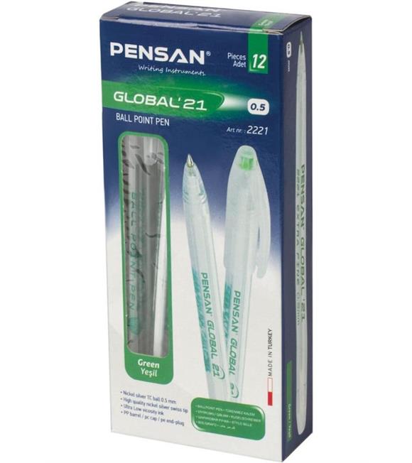 Pensan Tükenmez Kalem Global 0.5 MM Yeşil 2221_1