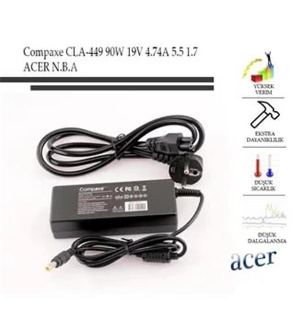 Compaxe Cla-451 180W 19.5v 9.23a 5.5-1.7 Acer Notebook Adaptörü