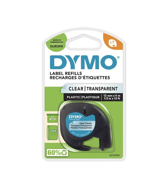 DYMO S0721530 LetraTag Plastik ŞeffaF Şerit ( 12 mm X 4 mt ) 12267_1