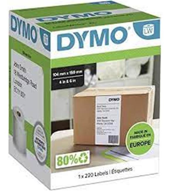 DYMO S0904980 LW 4XL Ekstra Geniş Sevkiyat Etiketi, 220 etiket-pkt 104x159 mm