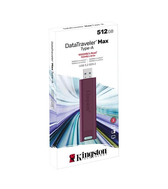 Kingston DTMAXA-512GB 512GB DataTraveler Max Type-A 1000R-900W USB 3.2 Gen 2 Flash Bellek_1