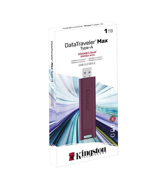 Kingston DTMAXA-1TB 1TB DataTraveler Max Type-A 1000R-900W USB 3.2 Gen 2 Flash Bellek_1