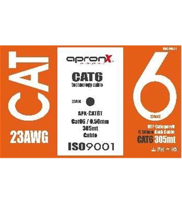 Apronx Cat6 23AWG 305Mt 0,50mm Turuncu Utp Kablo