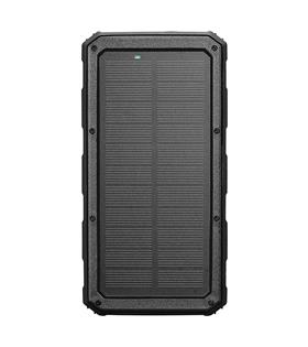 S-link Sl-P120 12000mAh PRM 2-USB+Type-C+Micro Led Lamba+1.2W Solar Panelli Siyah Taşınabilir Power