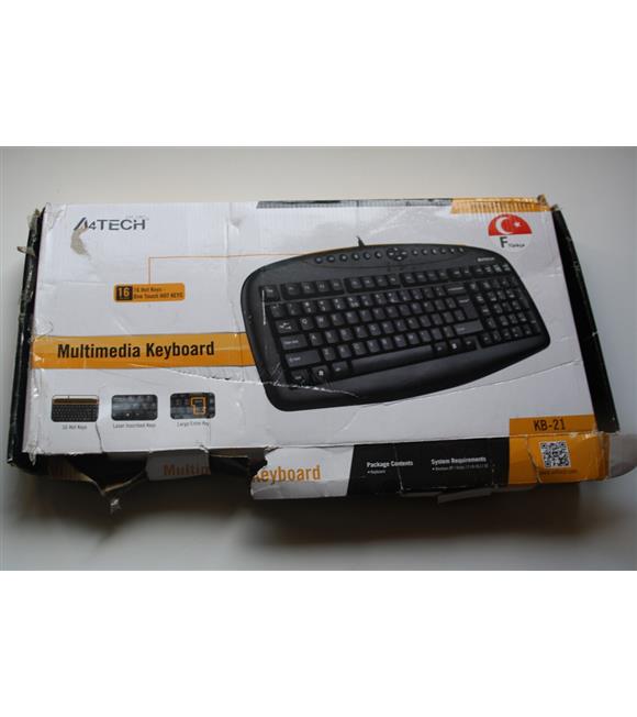 A4 Tech Kb-21  Siyah F Tr Usb Kablolu Klavye Outlet