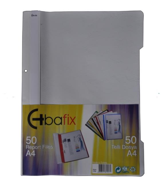 Bafix Telli Dosya Plastik XL Gri A4