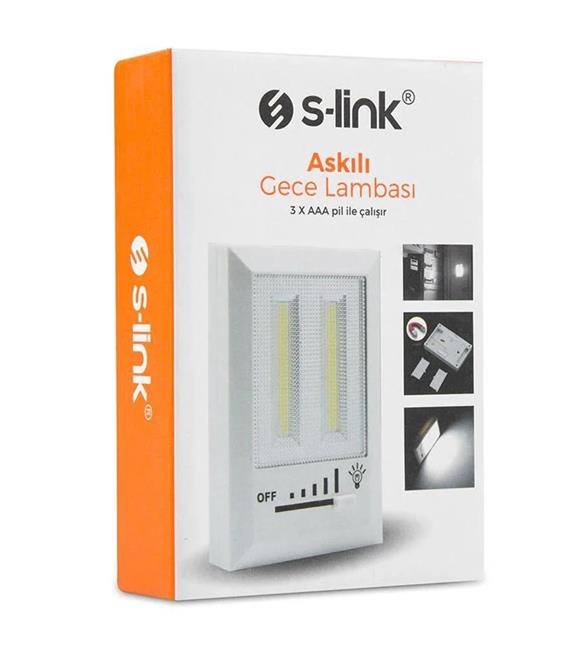 S-link SL-8700 Kademe Ayarlı Led 3-AAA Pilli Gece Lambası_1