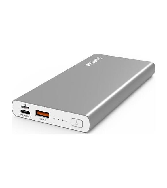 Philips DLP6733 10.000mAh 18 W QC 3.0 Hızlı Şarj Powerbank Gri