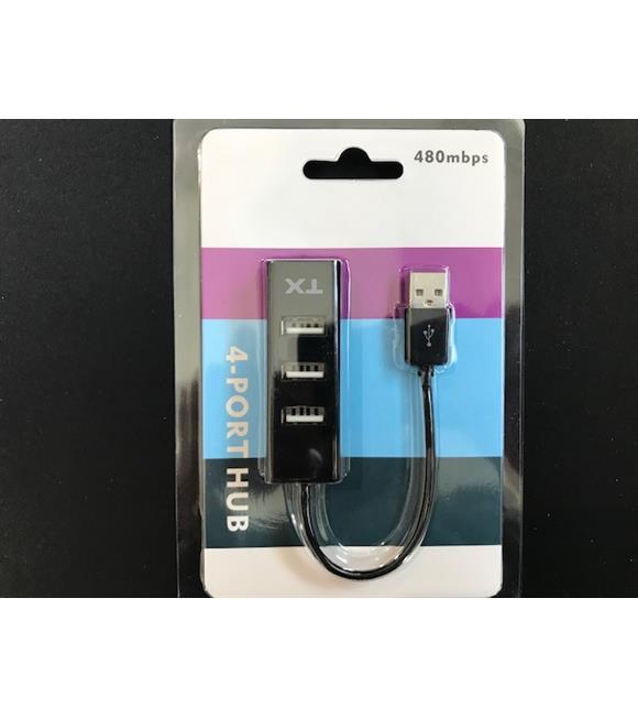 Tx ACUSB24 4Port Usb Hub Siyah 2.0 480Mbps  (0,11cm Kablo Uzunluğu)