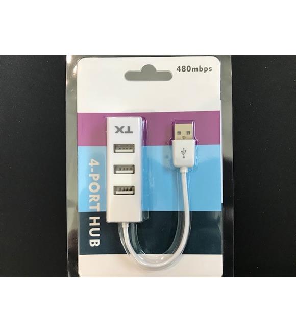 Tx ACUSB24W 4Port Usb Hub Beyaz 2.0 480Mbps  (0,11cm Kablo Uzunluğu)