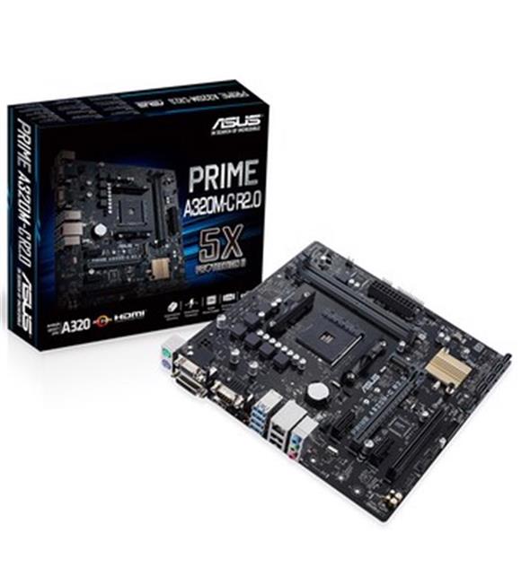 Asus Prime A320M-C R2.0 3200MHz(OC) DDR4 Soket AM4 M.2 VGA DVI HDMI mATX Anakart