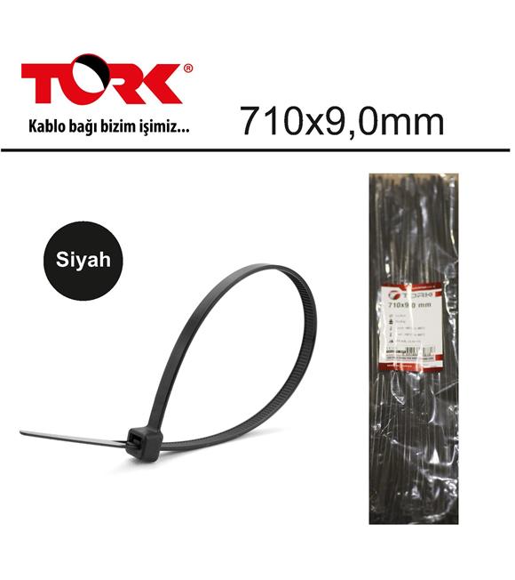 Tork TRK-710-9,0mm Siyah 100lü Kablo Bağı