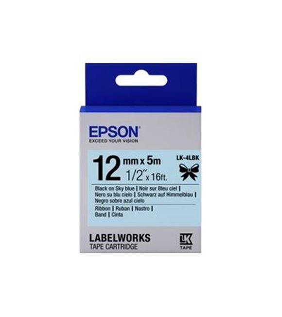 Epson LK-4YBF Flour Sarı Üzeri Siyah 12MM 9Metre Etiket