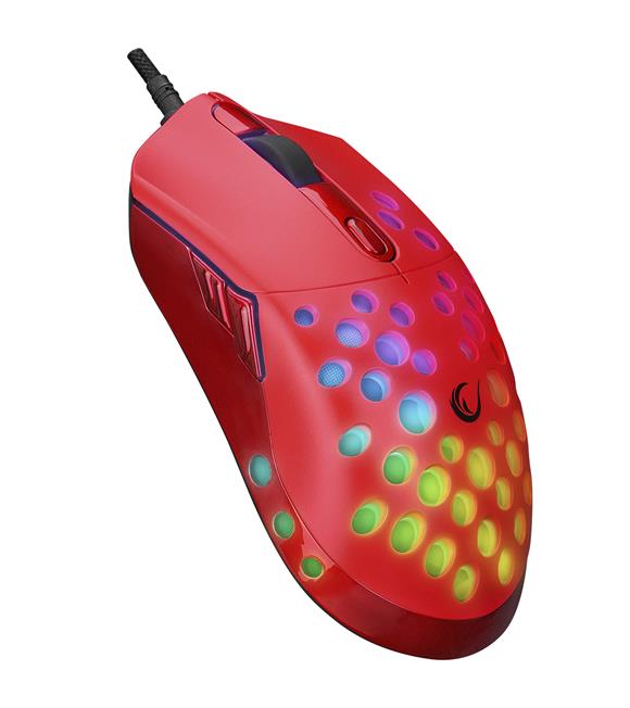 Rampage SMX-R66 ROCKET Ultra Hafif Kırmızı RGB Ledli 12000dpi Gaming Oyuncu Mouse