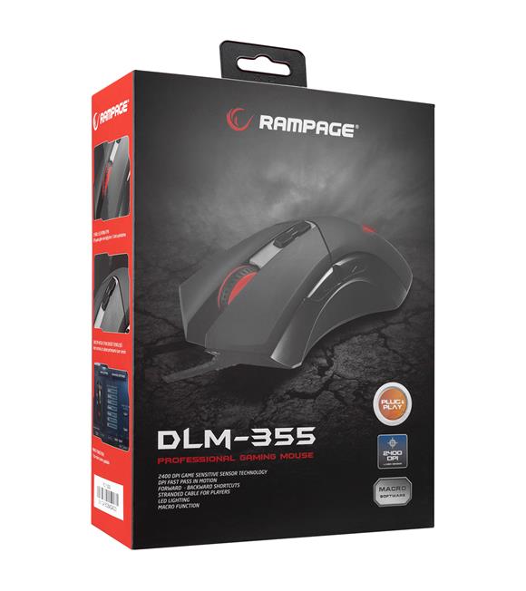 Rampage DLM-355 Usb Siyah Makrolu Oyuncu Mouse_1