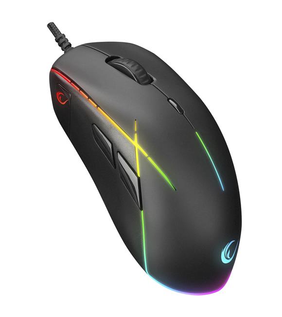 Rampage SMX-R115 GEAR-X 6400dpi Hareketli RGB Işıklı 9 Adet Makro Tuşlu Gaming Oyuncu Mouse