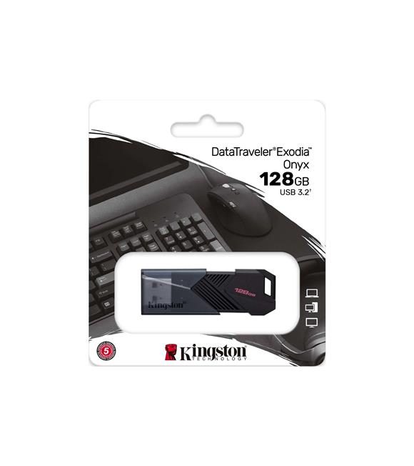 Kingston DTXON-128GB 128GB Portable USB 3.2 Gen 1 DataTraveler Exodia Onyx Flash Bellek_1