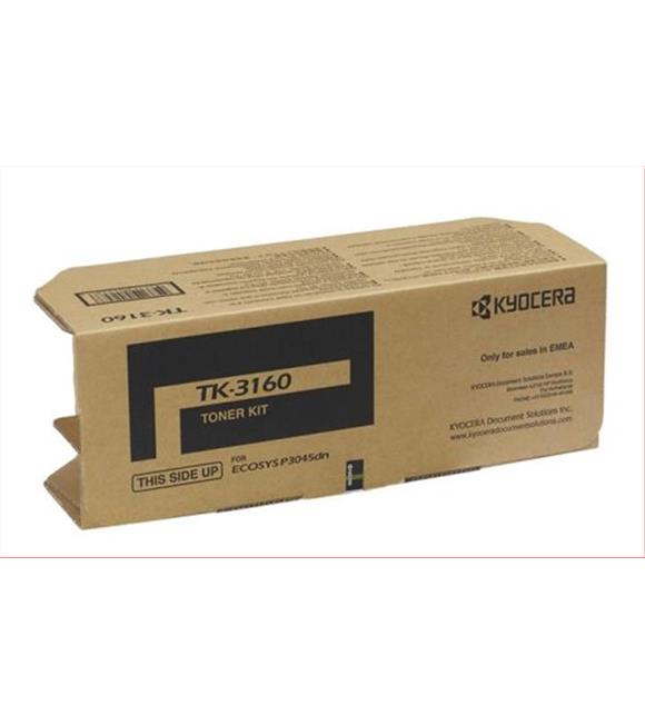 Kyocera TK-3160 Orjinal Fotokopi Toneri Ecosys M3145dn-3645dn  P3045-3055-3060-3065 12.500 Sayfa