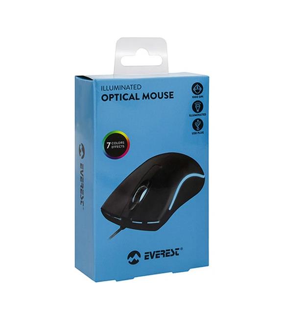 Everest SM-M9 Usb Siyah 3D Optik Led Mouse_3