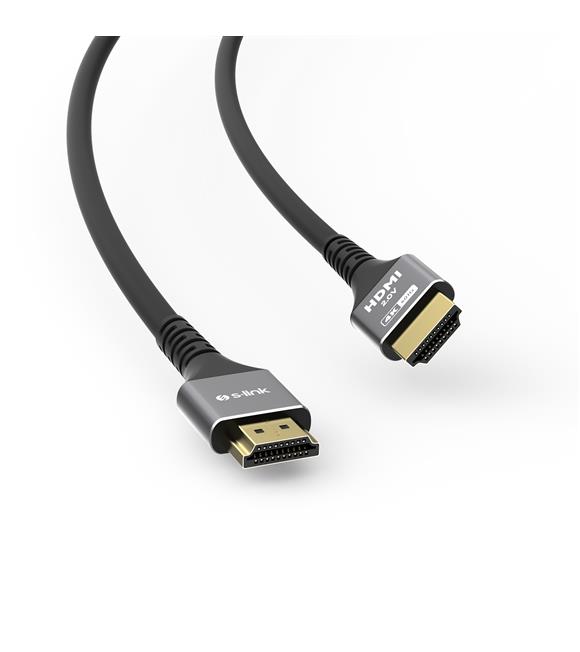 S-link SLX-HD4K015 19+1 HDMI to HDMI 1.5mt Metal v2.0 4K (4096-2160) 60Hz Kablo