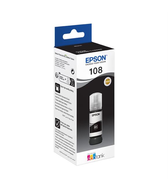 Epson T09C1 108 Black Siyah Şişe Mürekkep T09C14A L18050-L8050