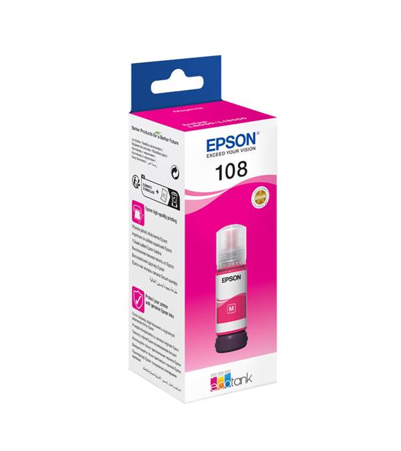 Epson T09C3 108 Magenta Kırmızı Şişe Mürekkep T09C34A L18050-L8050