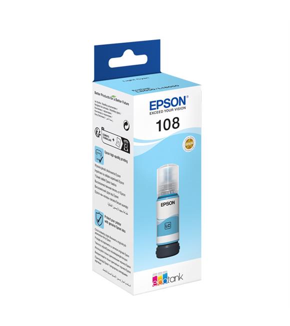 Epson T09C5 108 Light Cyan Açık Mavi Şişe Mürekkep T09C54 L18050-L8050