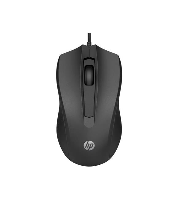 HP 100 6VY96AA Siyah Optik Kablolu Mouse 1.600 DPI Hassas Optik Sensörü_1