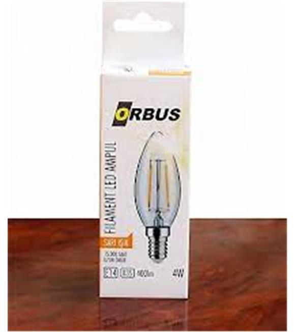 Orbus ORB-BC3 Mum 4W E14 Şeffaf Dekoratif Led Ampul 400 Lm Ra80 220-240V-50Hz