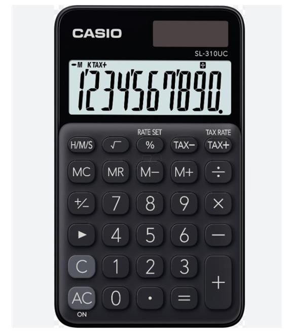 Casio SL-310UC-BK Cep Tipi 10 Hane Siyah Hesap Makinesi