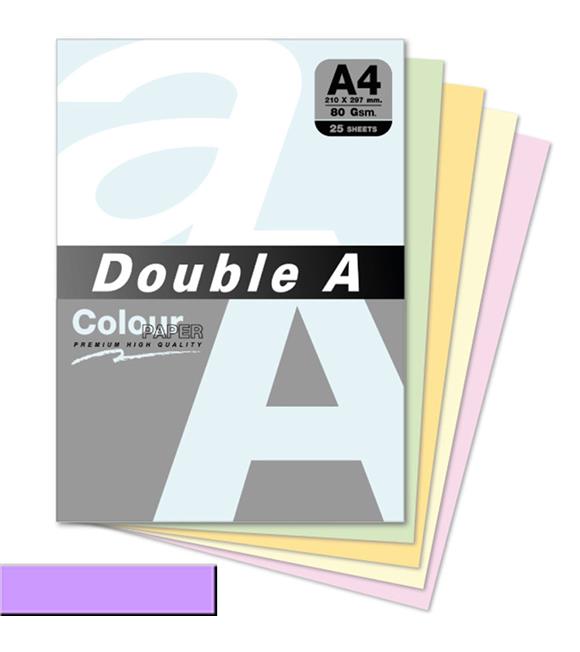 Double A Renkli Fotokopi Kağıdı 25 Lİ A4 80 GR Pastel Lavanta