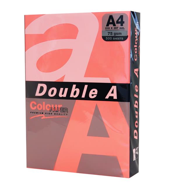 Double A Renkli Kağıt 500 LÜ A4 75 GR Fosforlu Punch